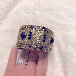 Gold and black cuff bracelet from indust